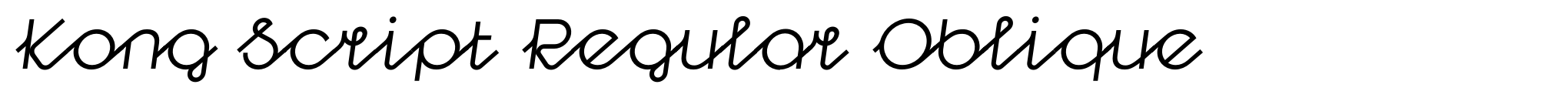 Kong Script Regular Oblique image